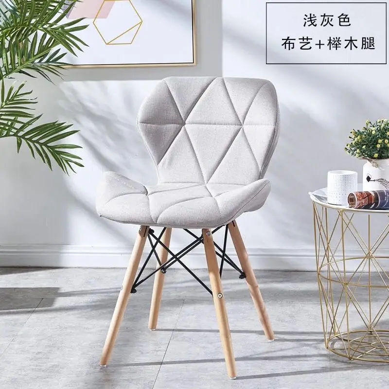 GREY FABRIC U-BEST современный Ems PP пластиковый обеденный Eme стул с деревянные ножки, ресторан пластиковый обеденный стул для kinig комнаты - Цвет: GREY FABRIC