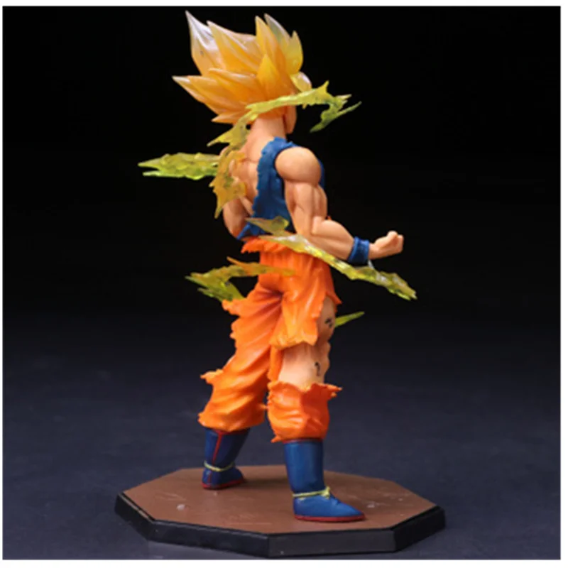Игрушка SonGoku 17 см в виде Драконий жемчуг желтые волосы ПВХ аниме фигурки S Saiyan