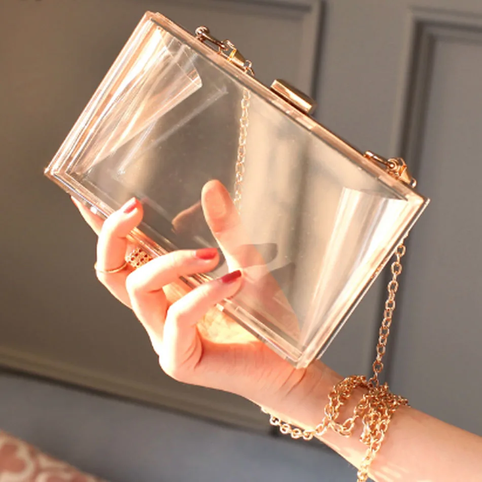 Новые акриловые прозрачные женские сумки через плечо жесткие клатчи для свадьбы