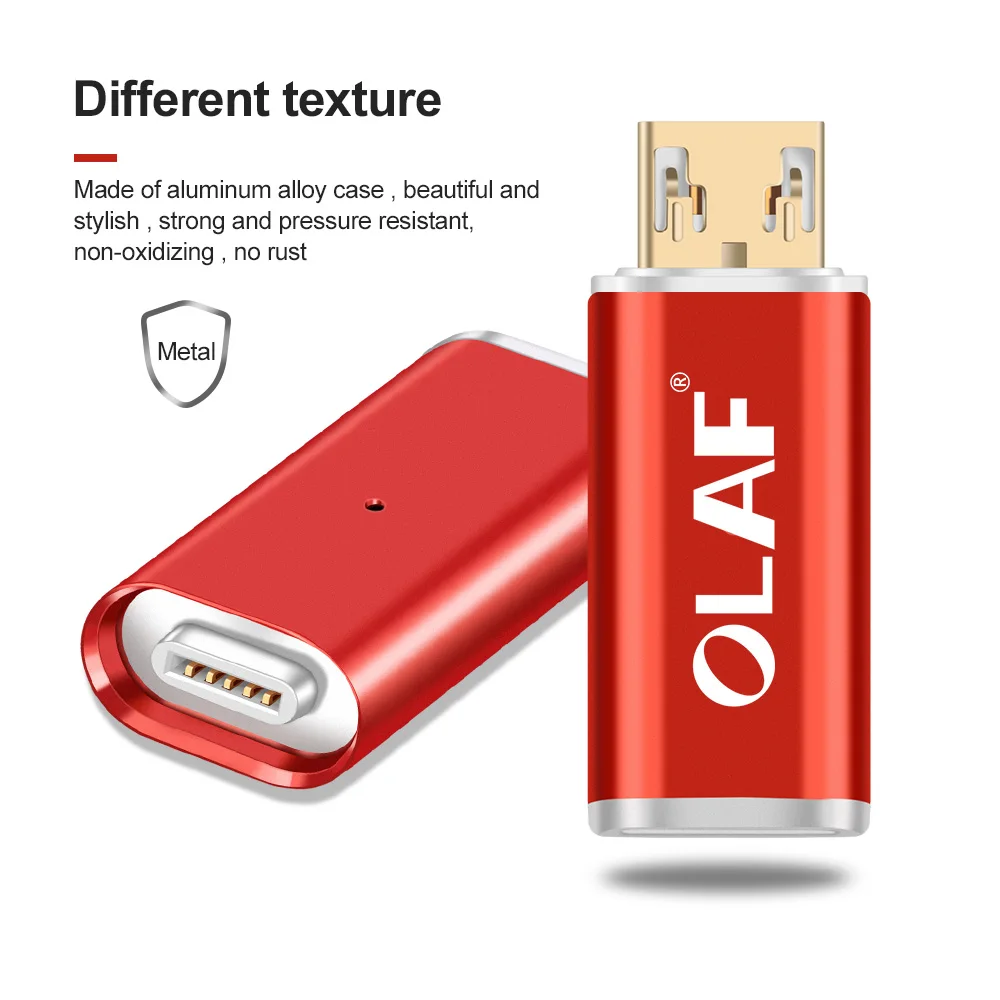 Олаф Магнитный телефонный адаптер для преобразования Micro USB Type C для зарядного устройства для iphone 7 X XR XS Max для Samsung S8 S9 Plus Note 8 9