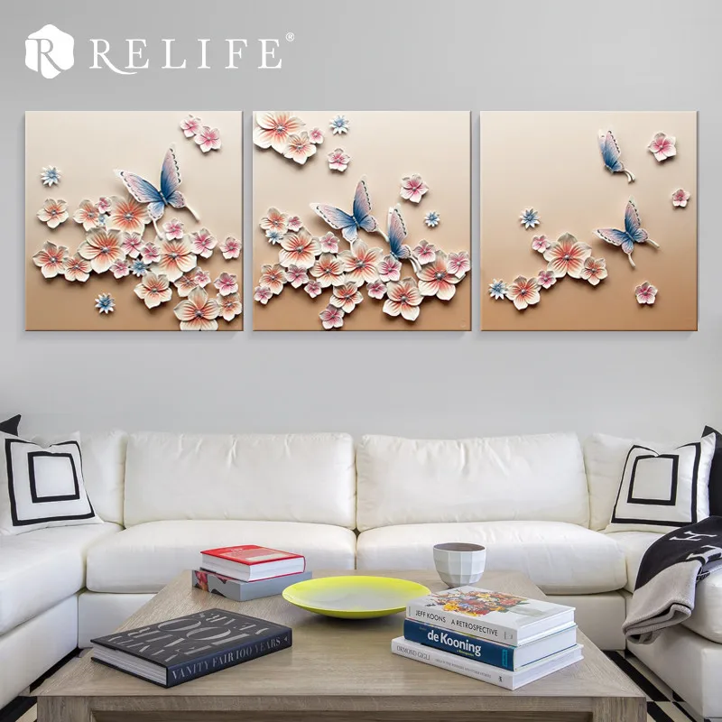 Лидер продаж Современные настенные искусства гостиной украшения дома бабочка в