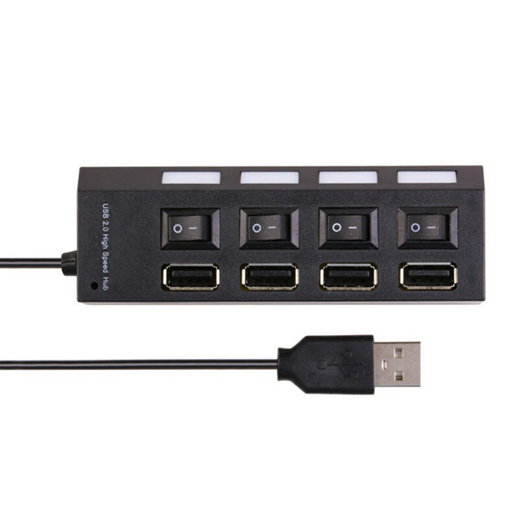 7 портов USB 2,0 High Speed с переключателями включения/выключения активировать или деактивировать отдельные порты для компьютера - Цвет: 4 port
