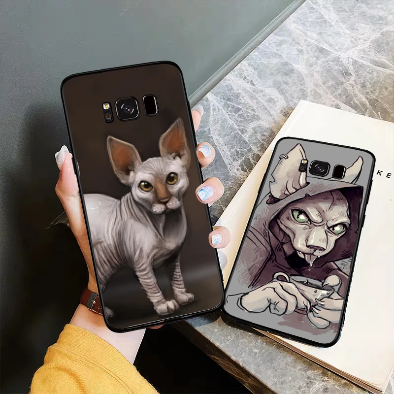 Татуировка Сфинкс Кошка силиконовый чехол для Samsung S6 край S7 S8 плюс S9 S10 S10e M10 M20 M30