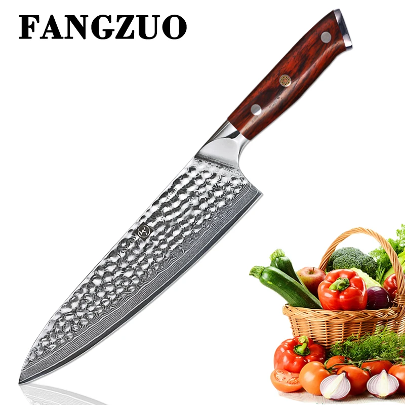 FANGZUO 8 дюймов дамасский нож кухонный VG10 японский 67 слой стальной шеф повара острое