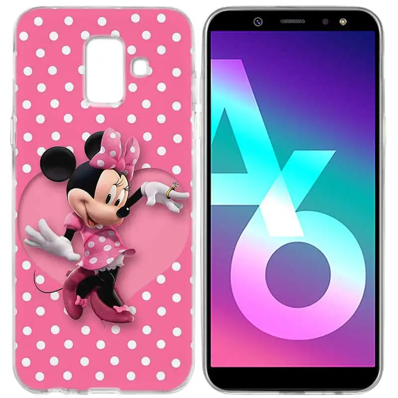 021 Силиконовый чехол для samsung Galaxy A6, A8, J6, J4 Plus, J8,, J6+, J4+, A6+, A8+, мультяшный аниме, чехол для телефона, Минни Маус, A8Plus - Цвет: 021