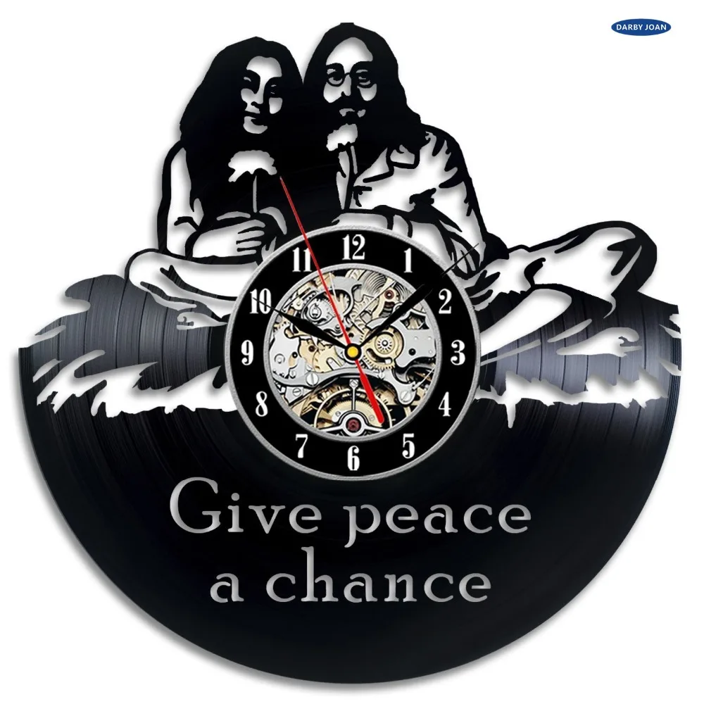 Настенные часы с виниловой пластиной Hippie домашний декор для гостиной спальни