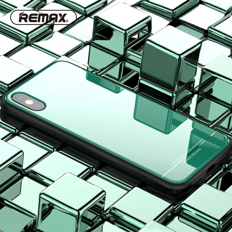 Чехол Remax из закаленного стекла для iPhone X абсолютная защита прозрачная и яркая