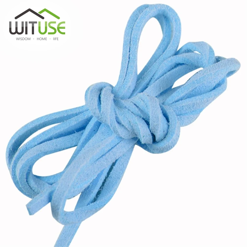 sky blue WITUSE дешево! Плоская Искусственная Замша корейский бархат кожаный шнур DIY веревка нить ювелирных изделий декоративные принадлежности для рукоделия 3 мм - Цвет: sky blue
