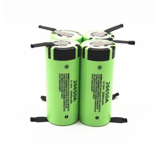 10 шт. аккумулятор для Panasonic 26650A 3,7 V 5000mAh высокой емкости 26650 литий-ионные аккумуляторы+ никель DIY