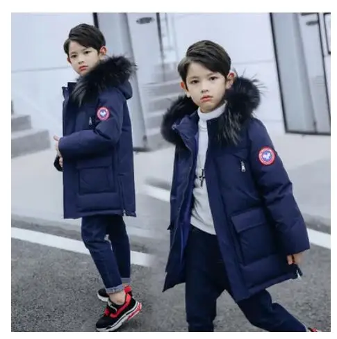 Бесплатная доставка пальто для мальчиков зимняя детская пуховая куртка плюс