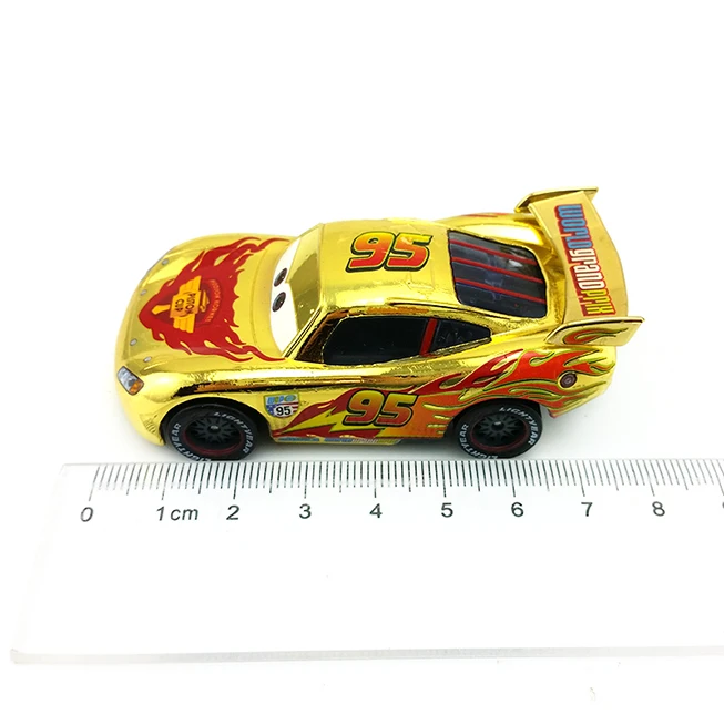 Disney Pixar Cars Gold Dinoco синий черный полицейский Молния Маккуин литой игрушечный автомобиль для детей 1:55 Свободный бренд и