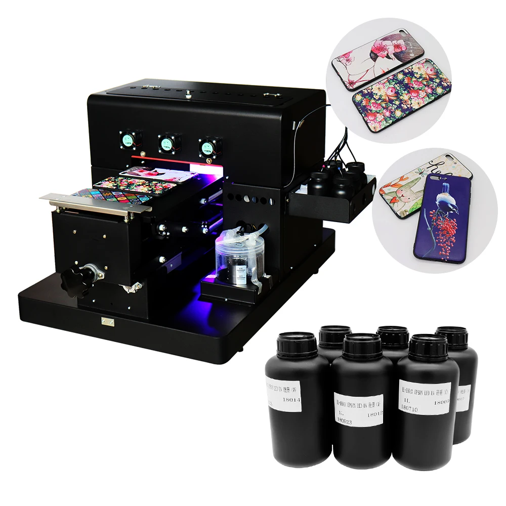 

Colorsun A4 UV Printer UV Flatbed Printer for Phone Case, metal,pvc card,leather,phone case printer with UV ink