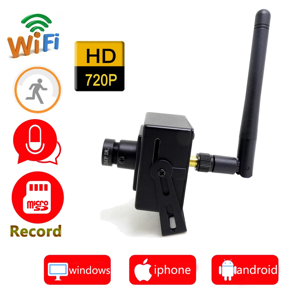 720p HD ip camera wifi mini wireless security monitoring cctv wi-fi home surveillance smart micro cam support micro sd record