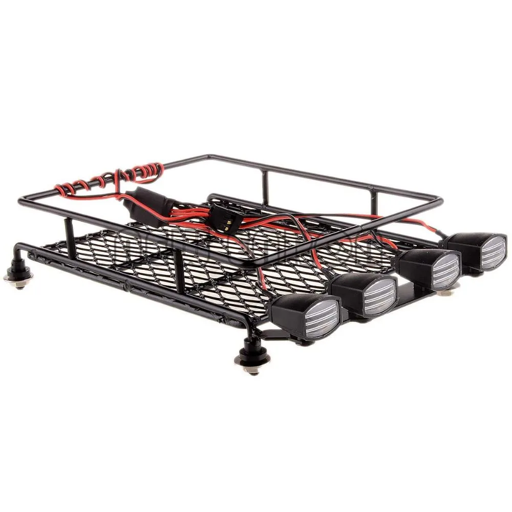 

AX-512 Roof Luggage Rack LED Light Bar Wrangler Tamiya CC01 SCX10 Axial RC 1/10