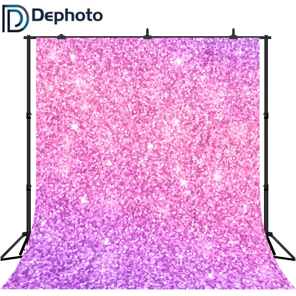 Розовые блестящие фоны для фотосъемки новорожденных вечерние на день рождения