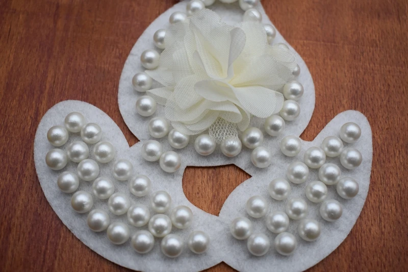 Вышитая бисером шифоновая нашивка с изображением леса животного цветов