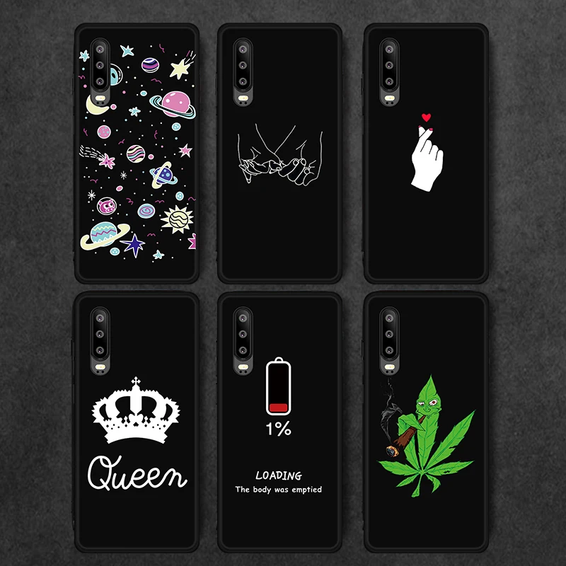 King and Queen Soft TPU Case For Huawei Mate 20 10 P30 Pro Nova 3 3i 4 P Samrt Plus Y5 Y6 Y7 Prime 2018 Y9 2019 |