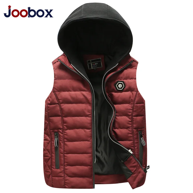 JOOBOX 2018 Brand Hot Sale Winter Hooded Vest Thick Warm Men Jacket Sleeveless Waistcoat Street Hoodie Style Male 4XL Coat | Мужская