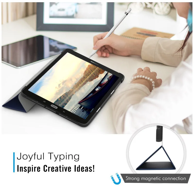 

CucKooDo Ultra Slim Smart-shell Stand Cover Case For Samsung Galaxy Tab S3 9.7 Inch (SM-T820 / T825) +Stylus +Screen Film