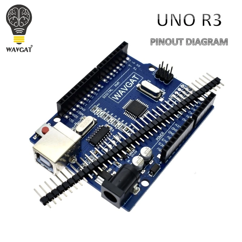 UNO R3 WAVGAT высокое качество один набор UNO R3(CH340G) MEGA328P для Arduino UNO R3+ USB кабель ATMEGA328P-AU макетная плата - Цвет: UNO R3