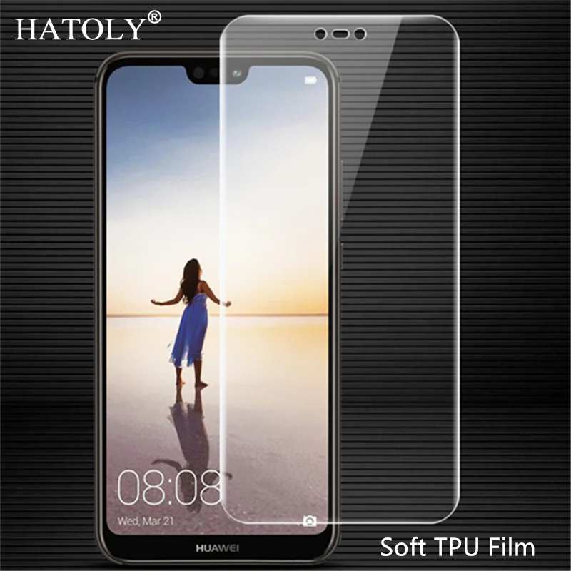 Мягкая нано пленка из ТПУ защитная для huawei P20 Lite полное покрытие Nova 3E не стекло
