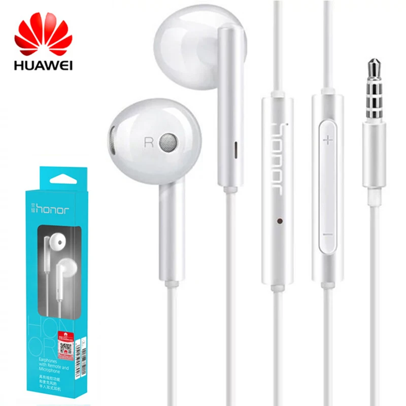 Оригинальные наушники Huawei AM115 с микрофоном стереонаушники вкладыши для iPhone 6 6s