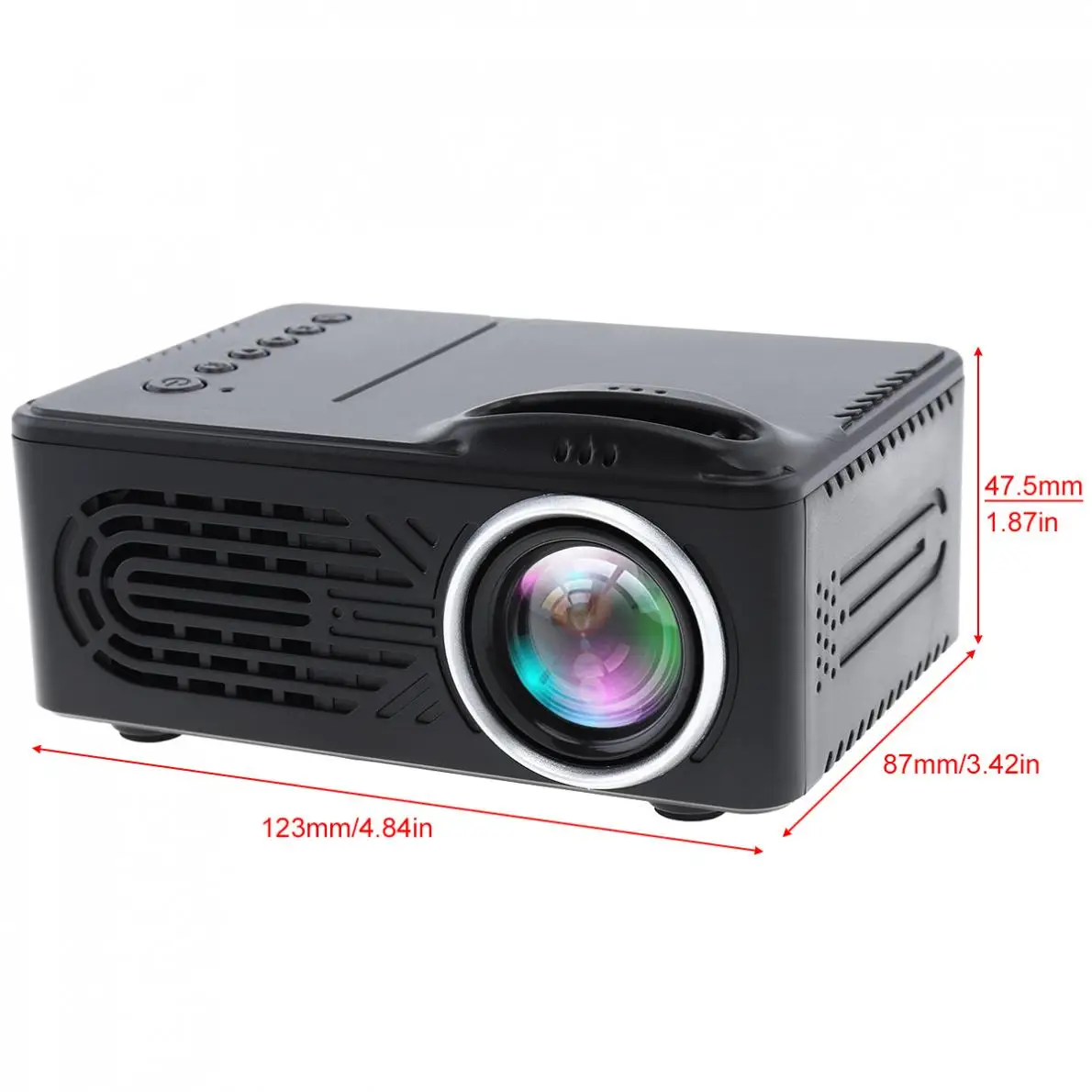 Портативный мультимедийный проектор RD814 Mini HD светодиодный Homehold с поддержкой