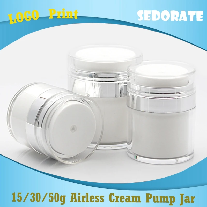Sedorate 10 шт./лот Высококачественная Роскошная банка для крема 15 г 30 г 50 г безвоздушная сыворотка насос баночки бутылка для многоразового использования макияж Чехол JXW009