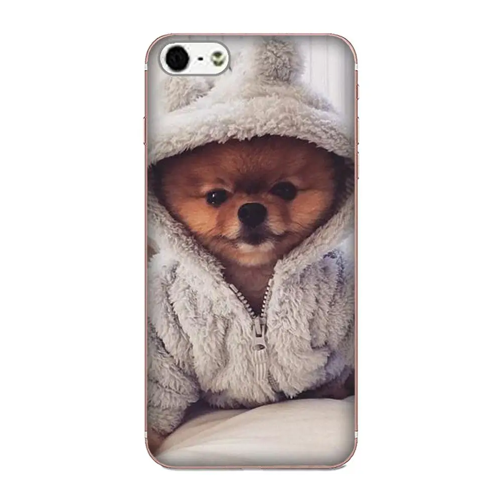 Pomeranian Puppy Dog мягкий оригинальный для Huawei P7 Honor 4C 5A 5C 5X 6 6C 6A 6X 7 7X 8 9 V8 V10 Y3II Y5II Y6II G8 Play Lite