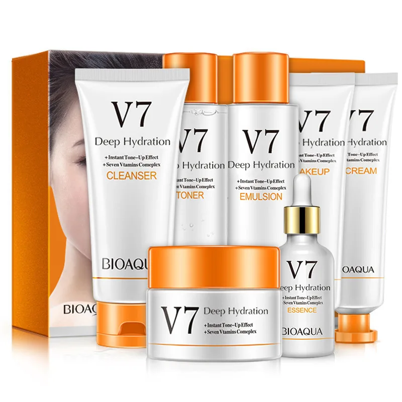 Новый Bioaqua питательные увлажняющие V7 очищающий лосьон без застежки для лица из
