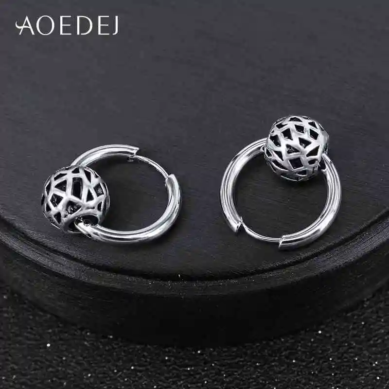 AOEDEJ маленькие серьги-кольца серебряного цвета круглые кольца сережки oorbellen серьги из нержавеющей стали для женщин и мужчин pendientes mujer