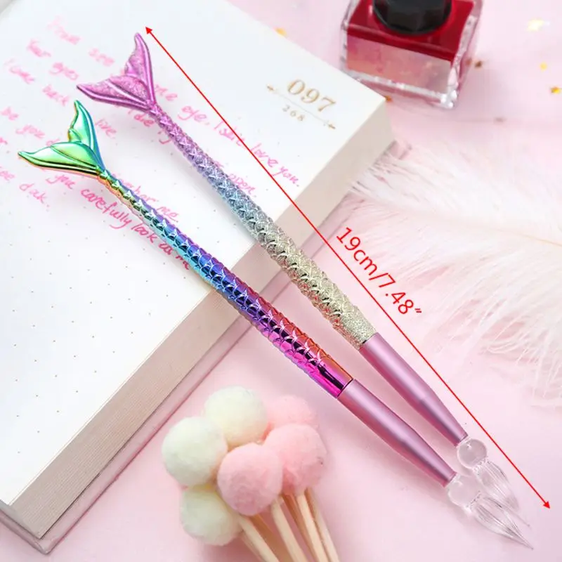 Красивая стеклянная ручка с рисунком рыбы чернильные перьевые ручки набор для