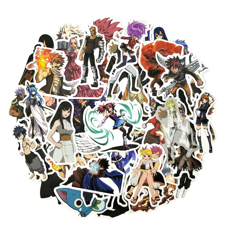 50 шт./упак. «Fairy Tail», «граффити наклейки для костюмированной вечеринки по японскому аниме домашнего декора для мотоцикла скейтборд Тетрадь Чемодан ноутбук велосипеда