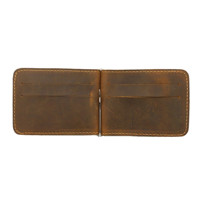 Neweekend Genuine Leather Men's Crazy Horse Purse Money Clip Card Slot Holder Cash Wallet For Male Men | Багаж и сумки