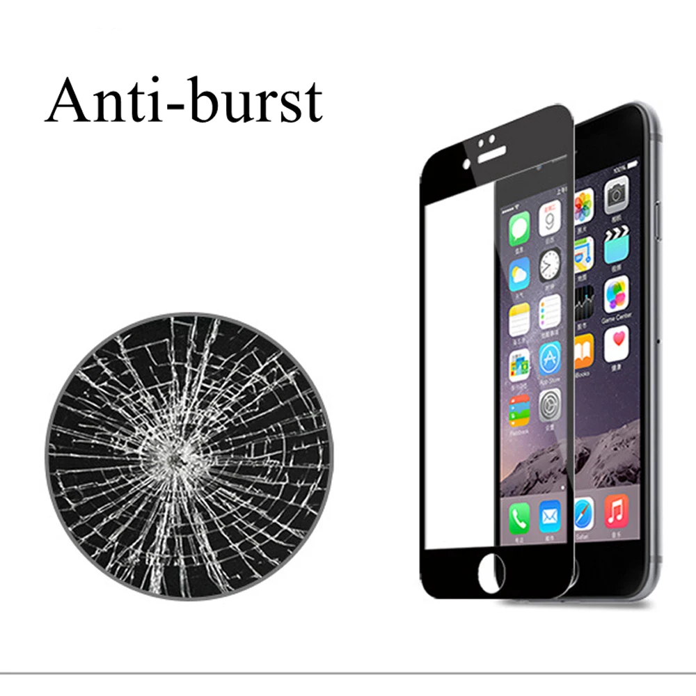 Полное покрытие из закаленного стекла для iPhone 6 6s 7 8 plus Защитная пленка экрана iphone