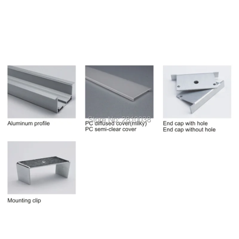 10X1 м комплектов/партия поверхностного монтажа алюминиевый профиль для