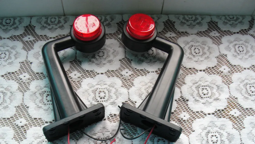 001 RW 1 пара 2 ''10-30 V светодиодный резиновый стебель световые маркеры Контурные лампы индикаторные огни внешние фонари заднего хода для прицепов грузовых автомобилей - Цвет: 001 RW