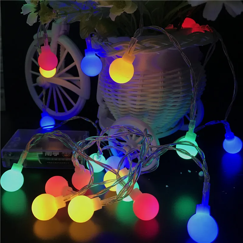 Сказочные рождественские светодиодные гирлянды с аккумулятором для праздника