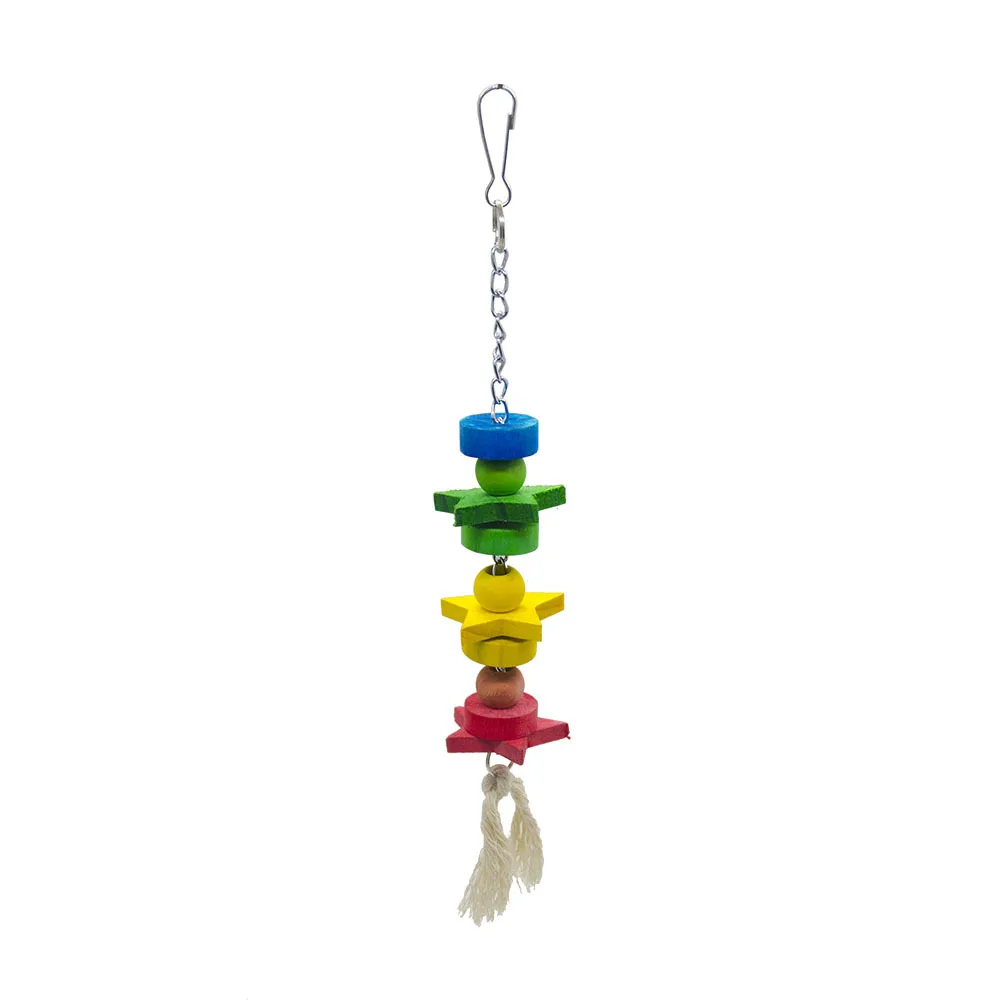 

1PCS Tiger Skin Peony Parrot Bird Supplies Wooden Beads Climbing Ladder Small and Medium Parrot Ladder Wooden Bite Toy