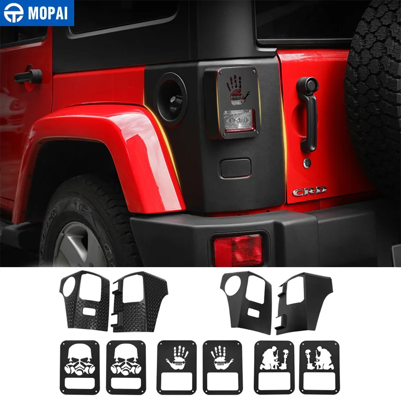 

MOPAI Car Lamp Hoods for Jeep Wrangler JK Car Rear Tail light Lamp Cover Guards Sticker Accessories for Jeep Wrangler JK 2007+