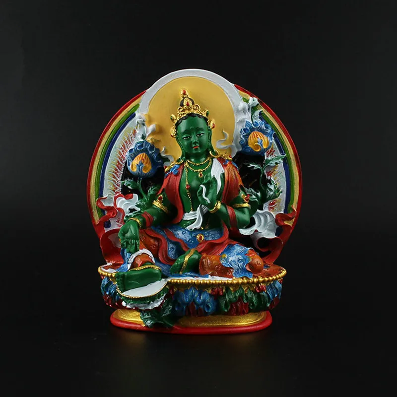 11 5 см изящная Смола ручное покрытие буддистские поставщики Avalokitesvara Bodhisattva