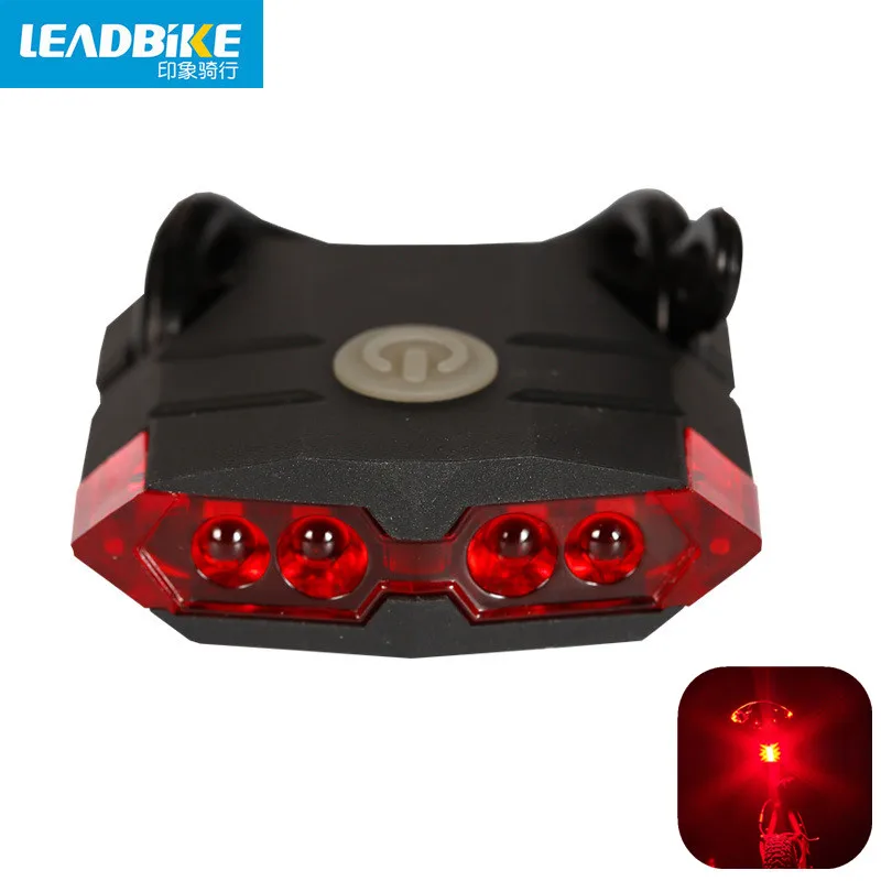 Leadbike задний фонарь для велосипеда 4 светодиодный USB Перезаряжаемый MTB дорожный