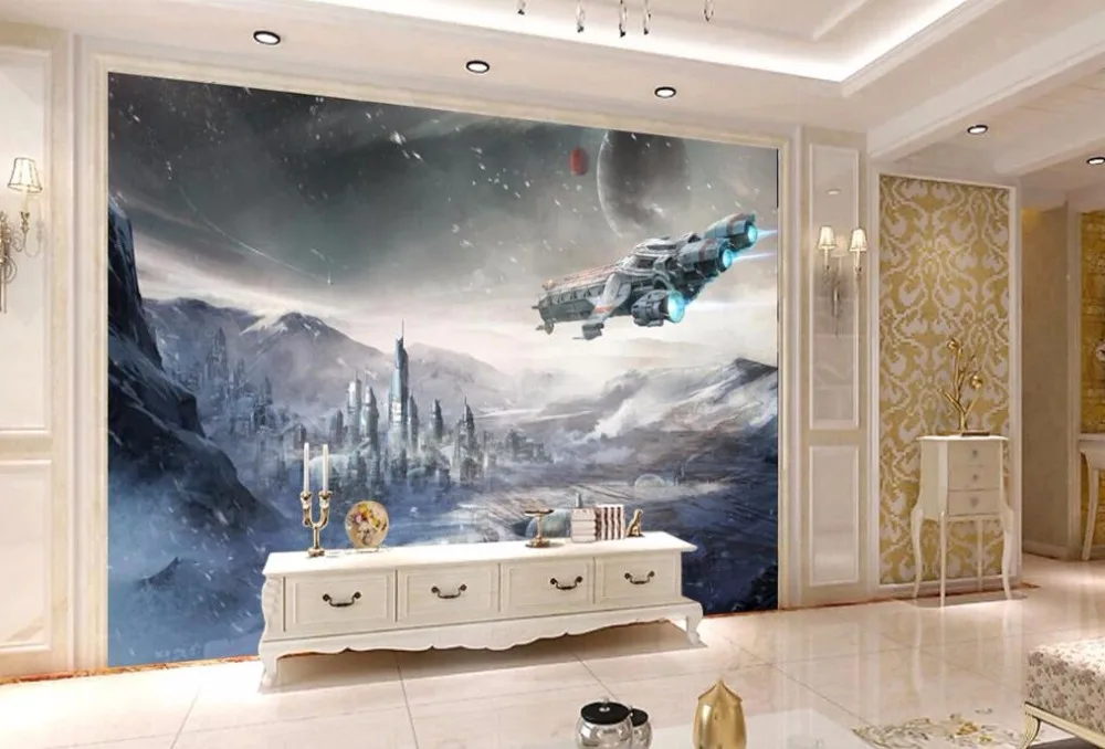 

Космические обои Настенные обои для Гостиная диван задний план 3d фотообои 3d настенные фотообои бумага