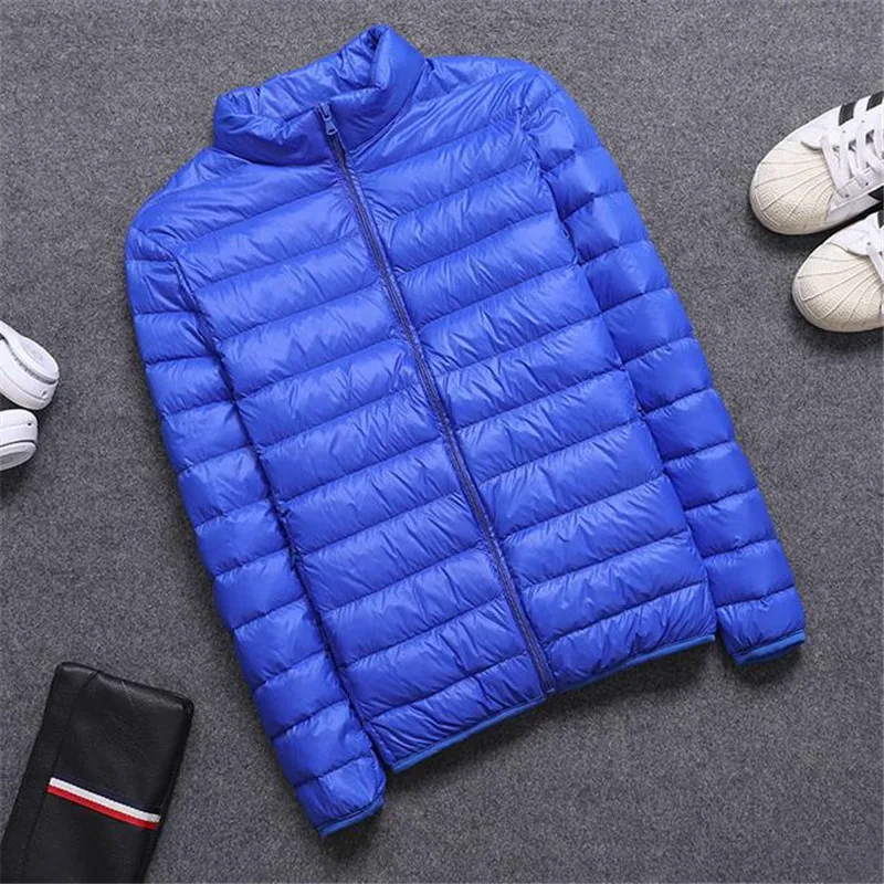 Мужская Ультралегкая пуховая куртка новинка Осень-зима белый утиный пух легкие