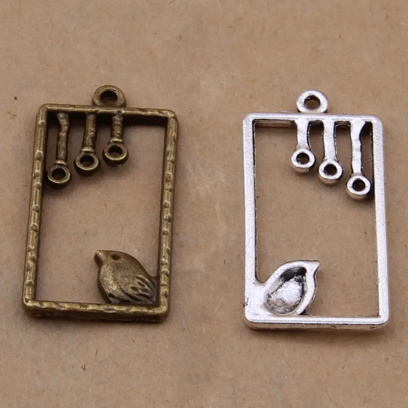 

Daisies 32*16mm 80pcs Antique Bronze Metal Bird Cage Charm Pendant Fits For Bracelets & Necklaces DIY Jewelry Making Accessories