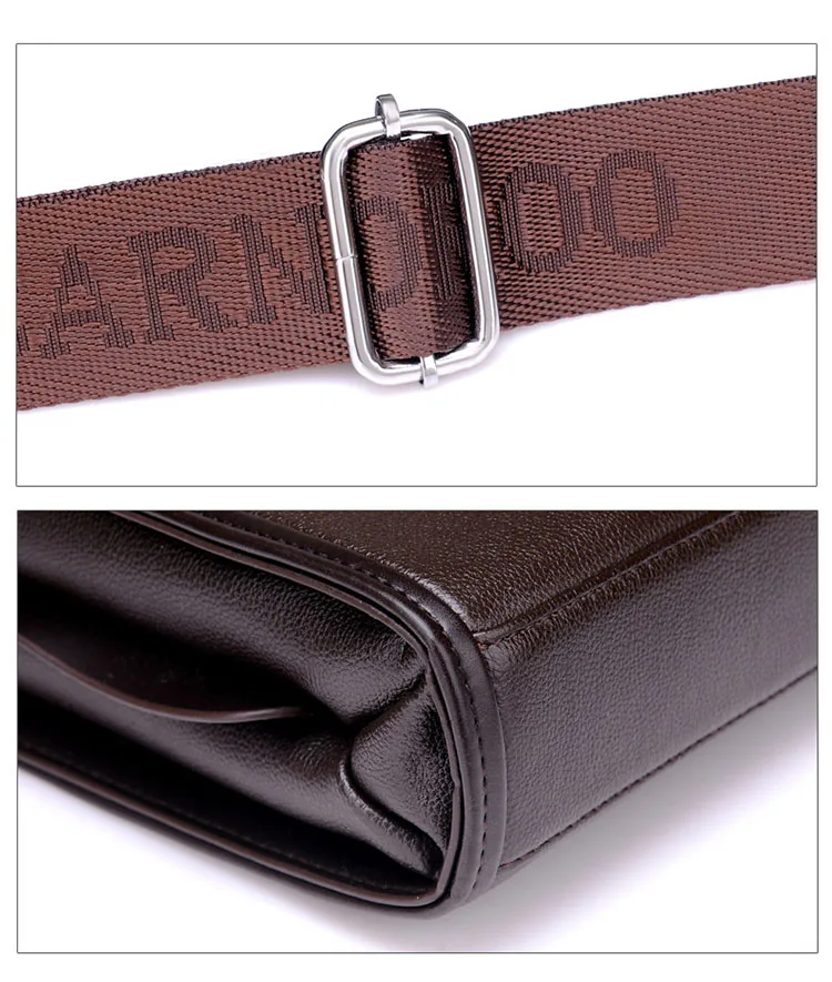 PU Leather Men Briefcase Shoulder Bags Brand Men's Messenger Bag Male Laptop Bag Business Fashion Large Capacity Travel Bag