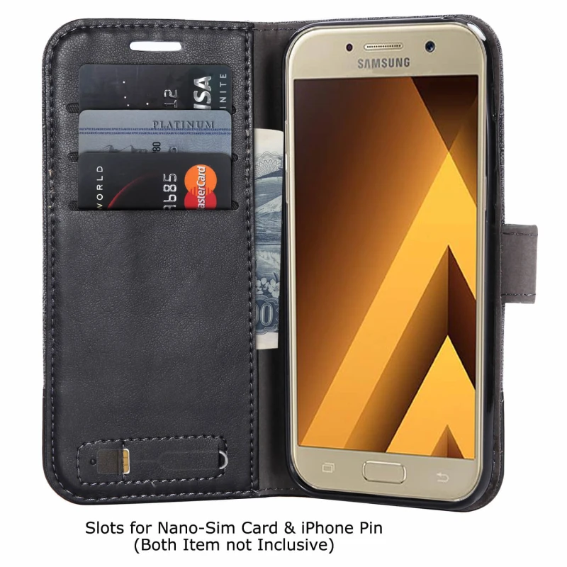 Для Samsung Galaxy A3 A5 A7 2017 чехлы брендовый чехол для A320 A520 A720 PU кожаный холщовый