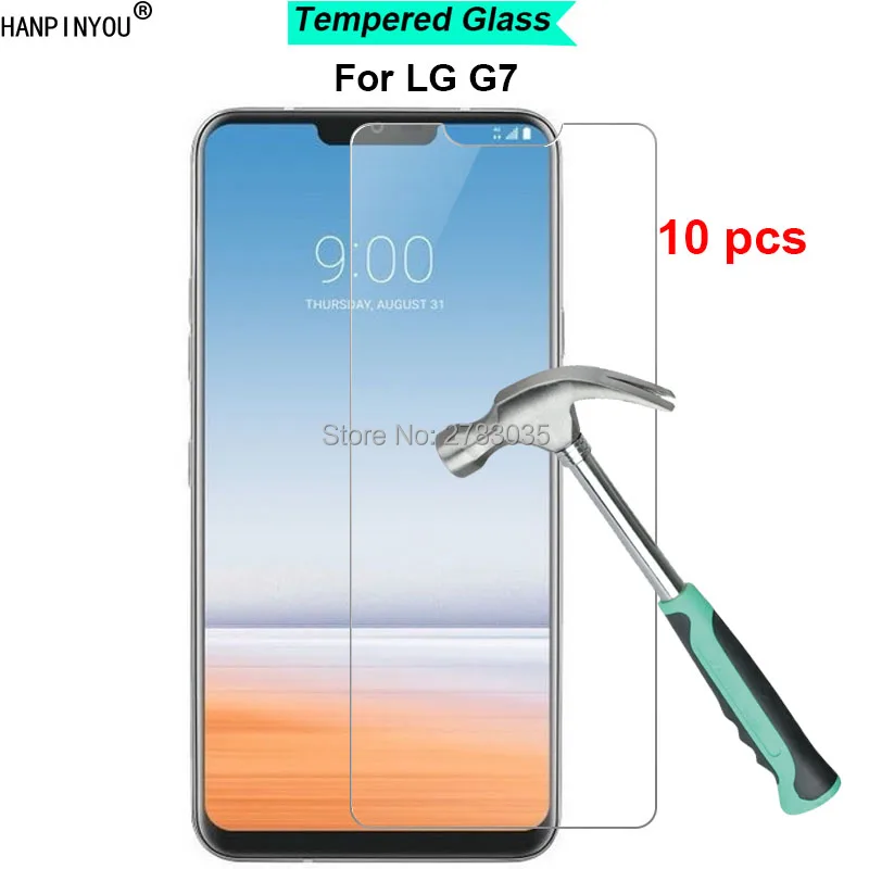 

10 Pcs/Lot For LG G7 ThinQ 6.1" New 9H Hardness 2.5D Ultra-thin Toughened Tempered Glass Film Screen Protector Protect Guard