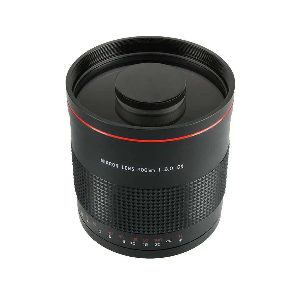 900 мм F8.0 телефото зеркальные линзы + T2 Крепление переходное кольцо для Canon Nikon Pentax