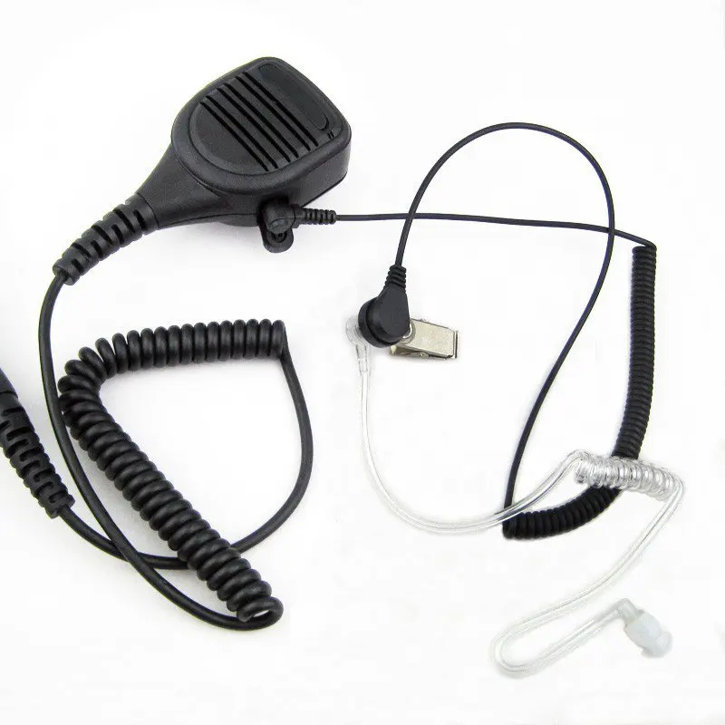 mic with earpiece Сверхмощный плечевой пульт динамик микрофон PTT 2pin для Kenwood радио - Цвет: mic with earpiece